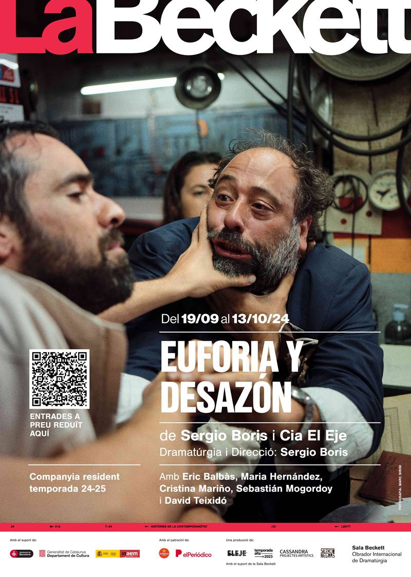 cartel obra teatro euforia y desazon por Sala Beckett Barcelona