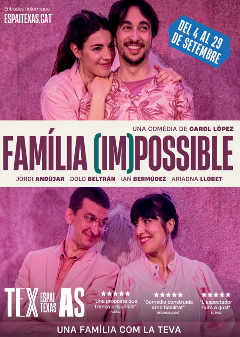 cartel familia impossible teatre a barcelona