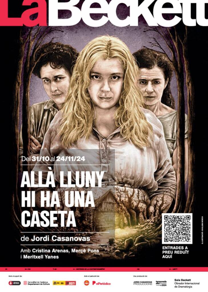 cartell obra teatre alla lluny hi ha una caseta