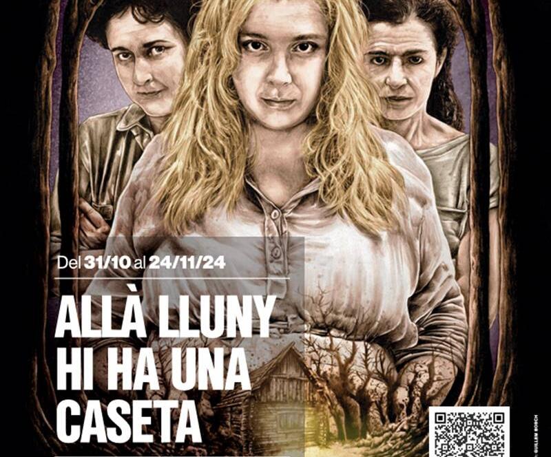 cartell obra teatre alla lluny hi ha una caseta