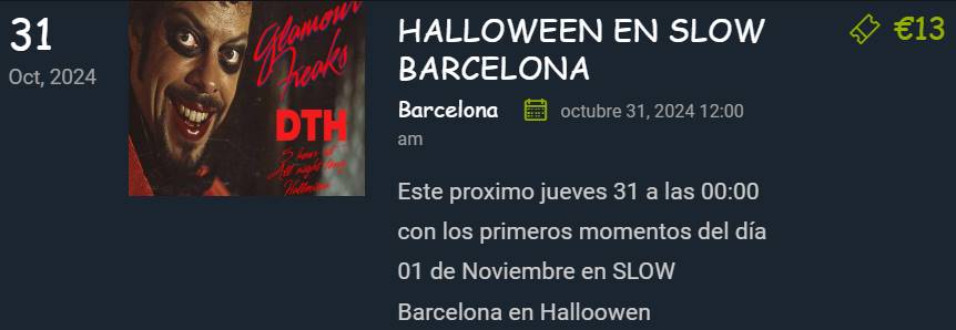 banner slow barcelona hallloween