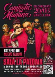 cartel concierto compota de manana marzo 2025 barcelona