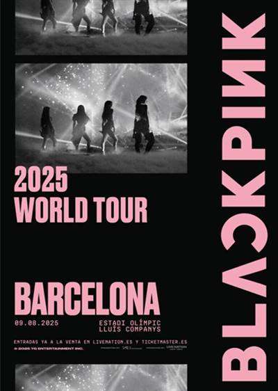 Black Pink Barcelona concert poster