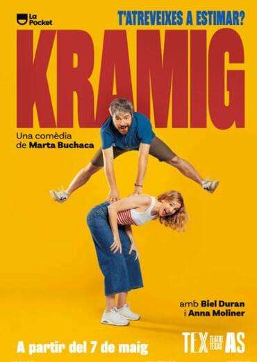 Cartel de publicidad que se está repartiendo en Barcelona por www.carteles.barcelona de Kramig en Espai Texas