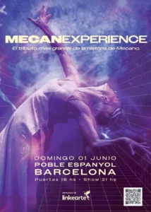 cartel de mecanexperience barcelona. tributo a mecano