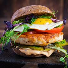 Chicken burguer barcelona con condimentos