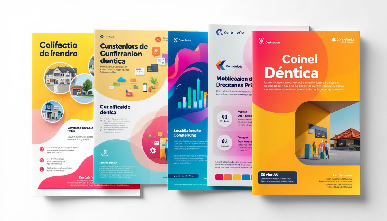 mueastra de folletos din a5