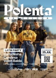 POLENTA Barcelona, Latin Party en La Paloma el 25 de julio