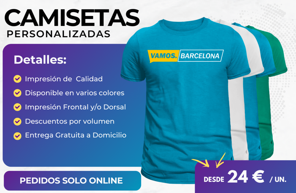 camisetas personzalidas pedidos en vamos barcelona