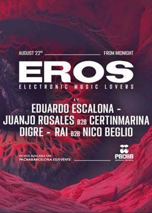 Discothèque Pacha à Barcelone avec DJ Eduardo Escalona