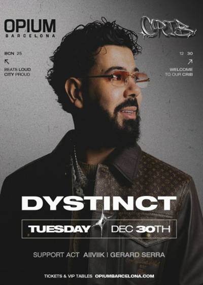 Noche urbana con DYSTINCT en Opium Barcelona el 30 de diciembre