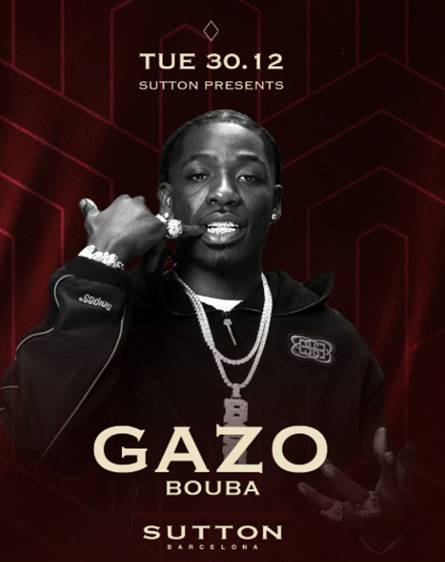 Gazo en Sutton Barcelona: rap francés el 30 de diciembre