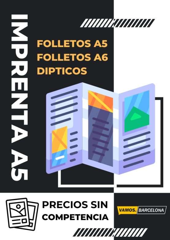 serveis d'impremta de fulletons de bustiada format DIN A5 a Barcelona