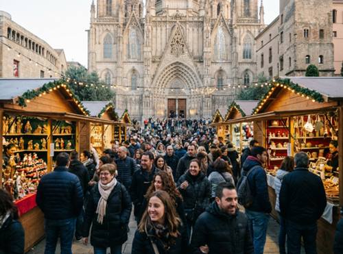 mercadillo de santa llucia en Barcelona