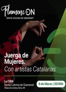 Juerga de Mujeres, evento de flamenco en La Ciba el 6 de marzo