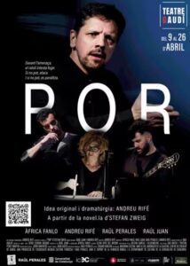 cartel de publicidad exterior de la obra de teatro por en teatre gaudi