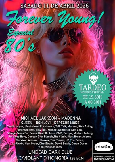 El tardeo ochentero en Undead Dark Club el 11 de abril